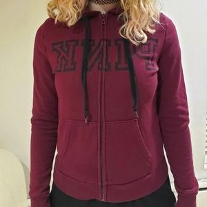 VS PINK purple zip-up hoodie - XS